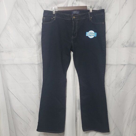 Vintage Levi Signature Indigo Button Fly Low Rise Bootcut Jeans NWT Size 17 - Picture 1 of 10